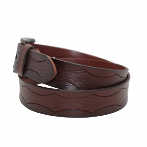 Wide Brown Leather Belt for Jeans 40-23776