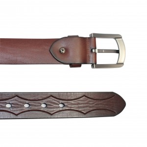 Wide Brown Leather Belt for Jeans 40-23776