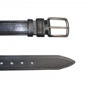 Double Stitched Leather Belt for Jeans 40-23781