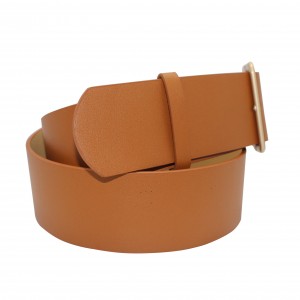 Stylish Belt with Cutout Design and Gold Clasp for Women 50-23073B