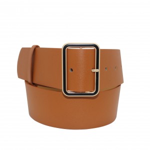 Stylish Belt with Cutout Design and Gold Clasp for Women 50-23073B