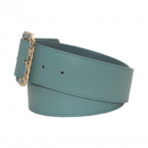 Retro-Inspired Wide Elastic Belt with Sparkling Buckle for Women 50-23078