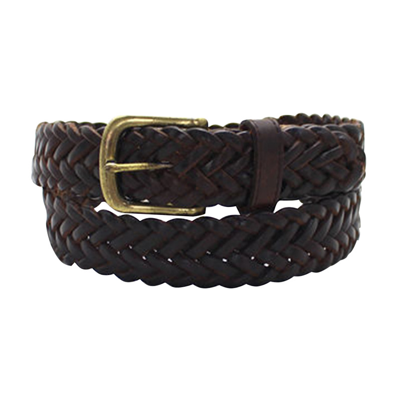 Fashion Basic Braided Genuine Top Leather Men’s Belt 30-17354 Featured Image