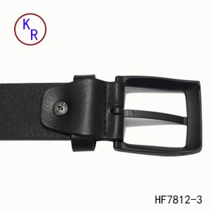 Personalized Leather Belt with Nameplate Buckle