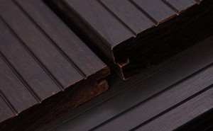 Customized Wooden Bamboo Deck Tiles With Charcoal Surface Treatment