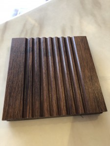 Dark Stain Style Bamboo Outdoor Wood Floor Tiles E0 Formaldehyde Release