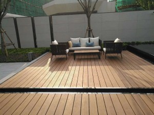Outdoor Balcony Bamboo Deck Tiles 5 Years Warranty With Crack Resistance
