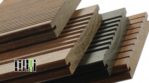 Fire Resistant Bamboo Deck Tiles , Solid Bamboo Panels Incredible Bending Strength