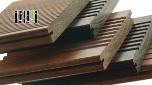 Custom Real Wooden Bamboo Deck Tiles 1220 Kg/M³ Density 18mm Thickness