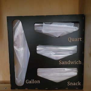 Bamboo Kitchen Drawer Organizer Foil Wrap Dispenser With Cutter Holder Ziplock Bag Food Storage Organizer