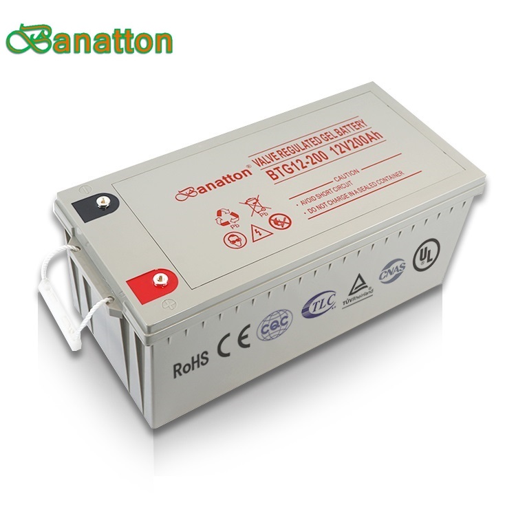 Banatton 12V100AH 200AH Gel Rechargeable Storage AGM Lead Acid Solar Battery (1)