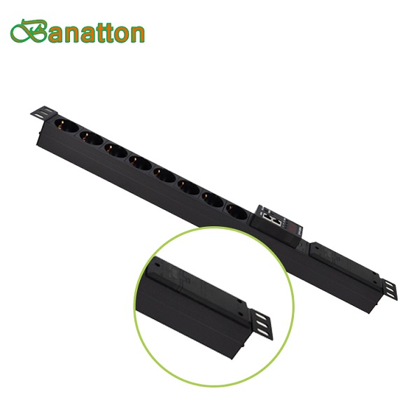 Banatton 6way PDU With Digital Meter Surge Protection 30A 240V L6-30P C19 C13 Metered PDU For Mining.