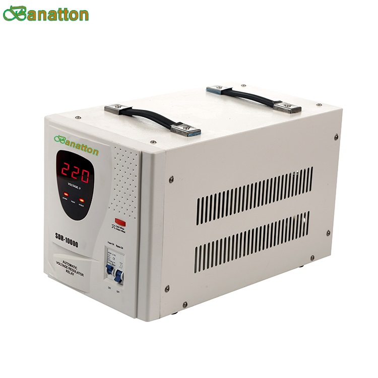 SDR 10KVA 8KW 10KW 220VAC Relay type Single Phase AC Automatic Voltage Regulator Stabilizers