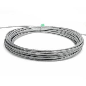 1×19 Galvanized steel wire rope for control cables binding wire