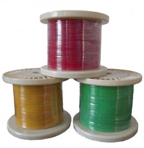 Plastic coated steel wire rope