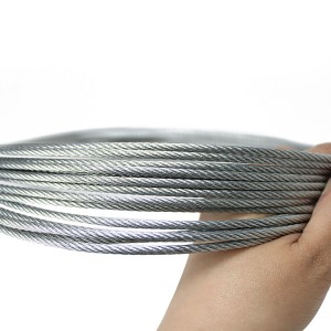 Galvanized steel wire rope 7*7 1.5mm 2.0mm 3.0mm Clothesline rope control cable