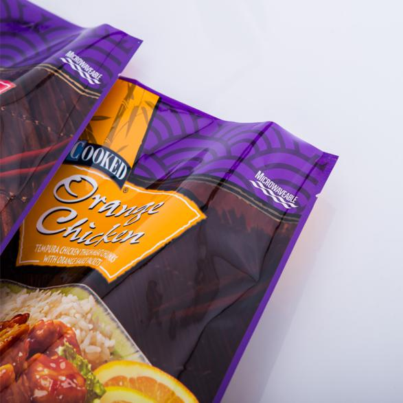Frozen food packaging stand up pouch