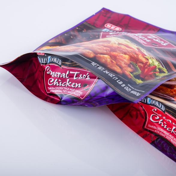 Frozen food packaging stand up pouch