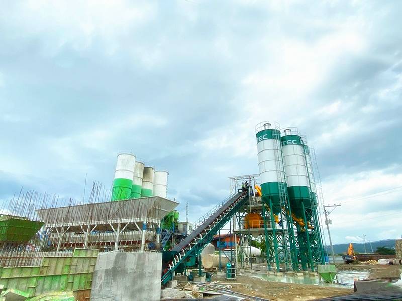 HZS 180 concrete batching plant in Philippines