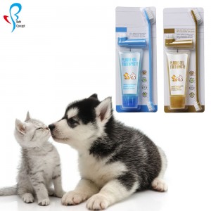 Custom flavor private lable New Pet Beauty Toothbrush Dog Cleaning whitening Kit Health Tooth dog toothpaste with brush