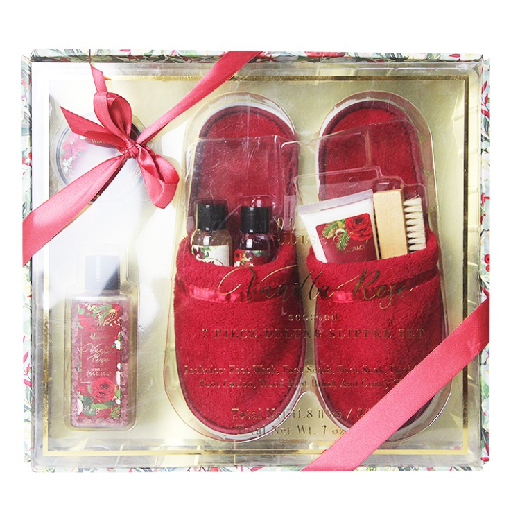 Wholesale OEM Luxury Valentine's Day lavender slipper gift set accessory Relaxing organic traveling bath gift set for woman (1)