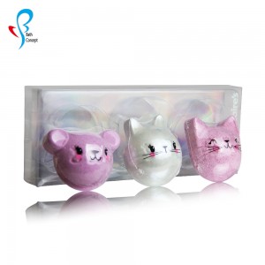 [Copy] Wholesale custom private lable bath bomb gift set 100% natural ingredients organic cute shape dessert bath bomb set