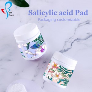 OEM 2% salicylic acid unclog pores, control sebum generation and exfoliate the skin salicylic acid pad