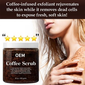 100% Natural Moisturizing and Exfoliating Arabica Coffee Scrub with Organic Coffee Coconut and Shea Butter