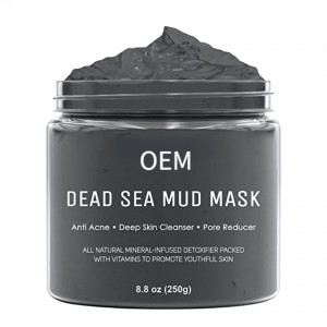 OEM Private label natural cruelty free vegan deep cleaning reduce black heads Dead Sea Mud Mask for oily skin