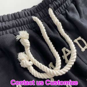 Custom Men’s Streetwear 3D Puff Printing Logo Shorts