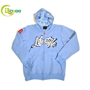 Customize your brand design, Puff full zip Y2K street hoodie