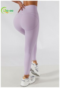 Sports Big Butt Front Zip Waist Yoga Pants