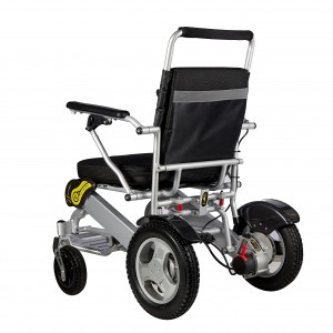 12″ Wheels Lightweight Portable Transport Folding Wheelchair for Disabled with Hand Brakes