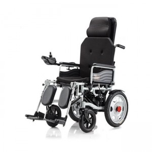 Silla de ruedas manual de transporte de aluminio, ligera y portátil, reclinable, para discapacitados y ancianos