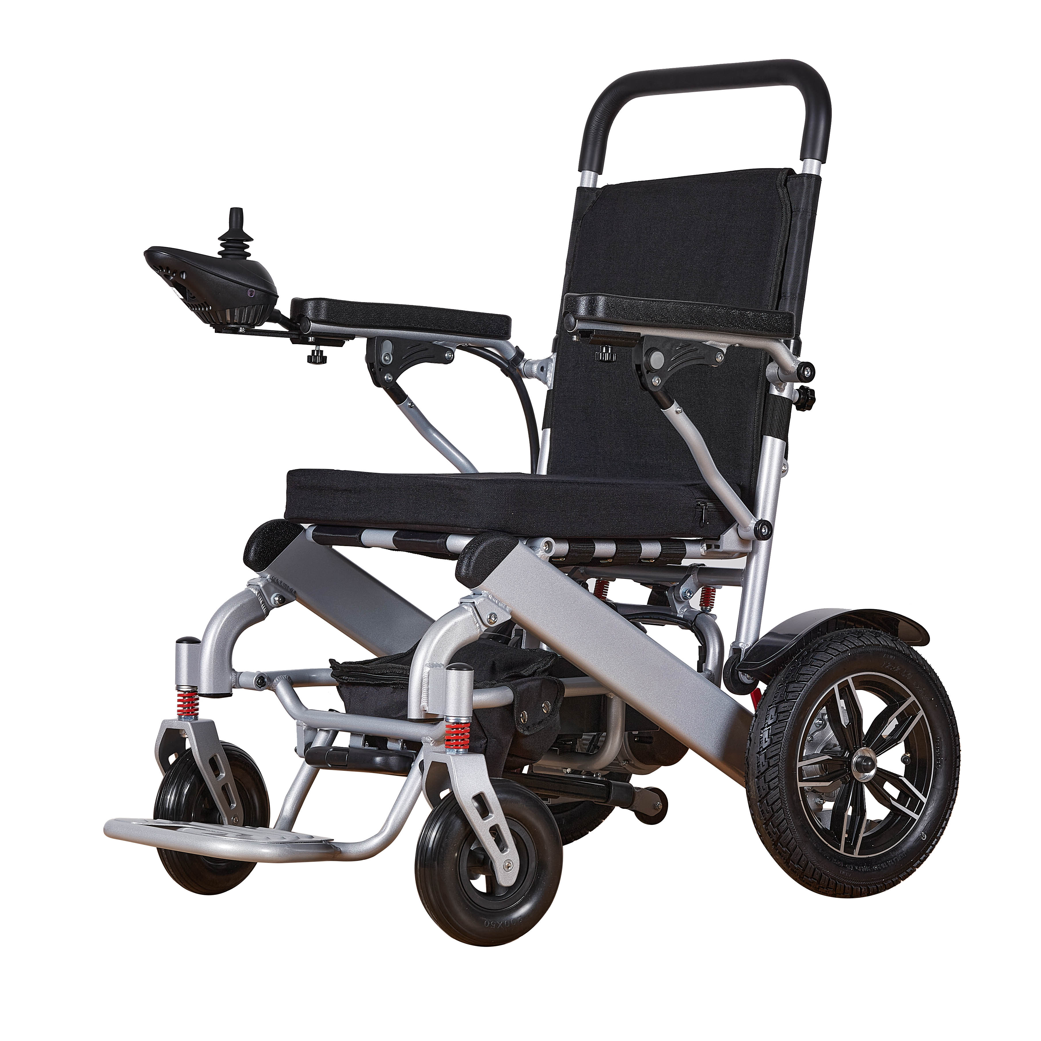 Aluminum Steel Power Stand up Folding Wheel Chair Manual Electric Wheelchair with Flip-up and Height-Adjustable Inclined Armrest Featured Image