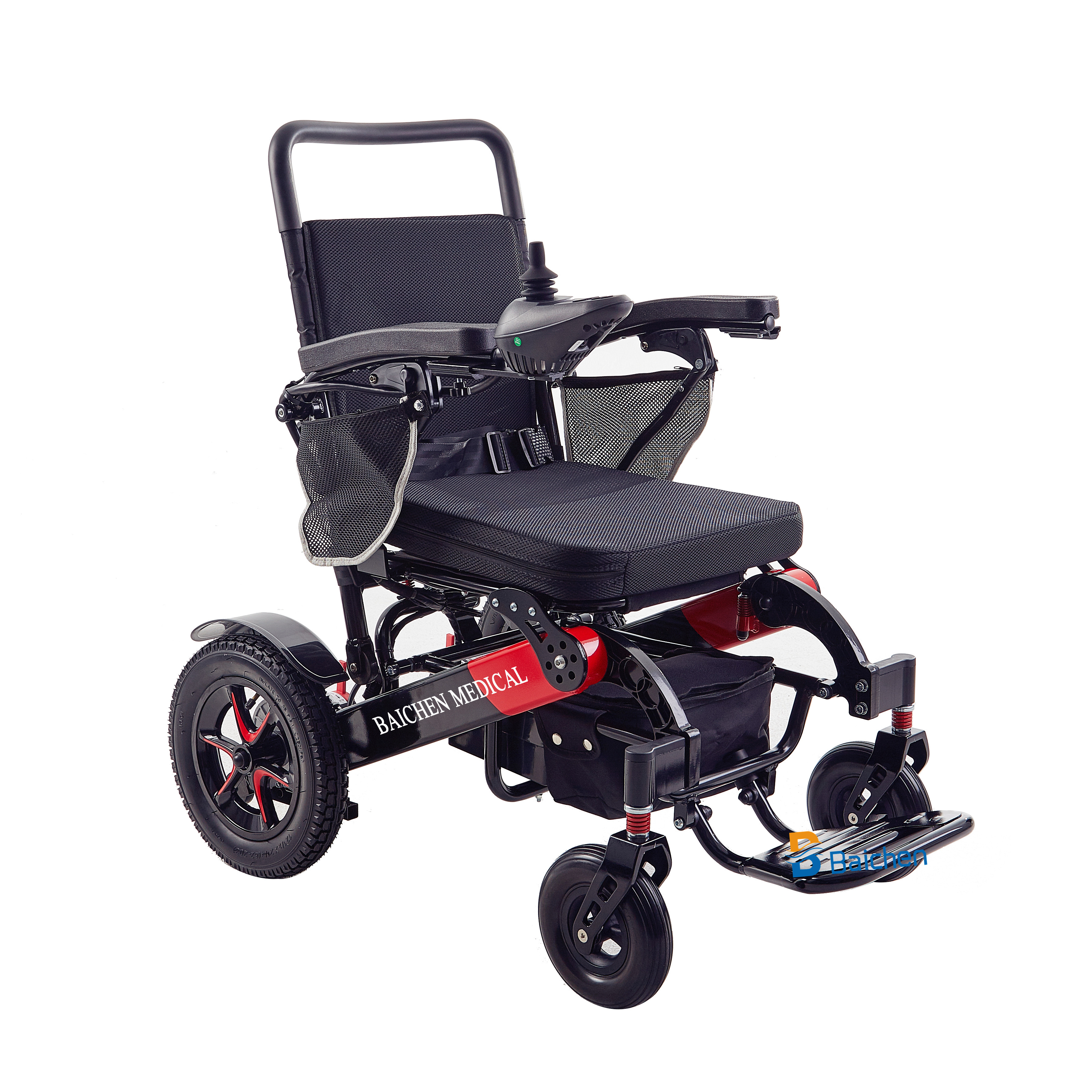 China Portable Electric Wheelchair –  Portable Folding Lightweight Lithium Battery Alluminum Motorized Power Wheelchair  – BAICHEN