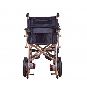 Zusammenklappbarer elektronischer Rollstuhl für Rehabilitationstherapie, Elektrorollstuhl mit hoher Rückenlehne und verstellbarer Rückenlehne für Behinderte und Behinderte