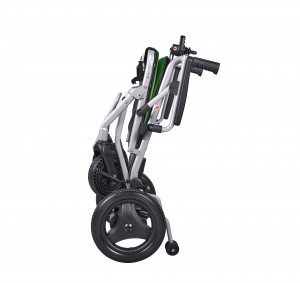 Fauteuil roulant électrique pliant portatif pour adulte, roue arrière à moteur de 12 pouces, pour paralysie cérébrale
