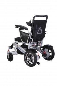 Tragbarer, behindertengerechter, leichter, faltbarer Stahl-Rollstuhl aus Aluminiumlegierung mit elektrischer Lithiumbatterie
