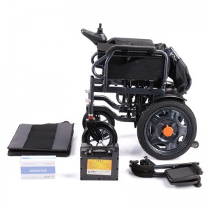 Reclining Armrest Backrest Handle Brake Aluminum Folding Manual Electric Wheelchair