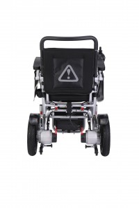 Silla de ruedas eléctrica portátil para discapacitados, ligera, de acero, plegable, de aleación de aluminio, con batería de litio