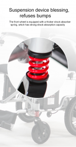 Silla de ruedas eléctrica plegable de carga ligera de aluminio Fauteuil Roulant Electrique