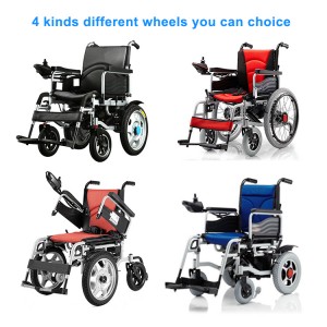 Verstellbare Armlehne, Rückenlehne, Griff, Bremse, Aluminium, zusammenklappbar, manueller elektrischer Rollstuhl