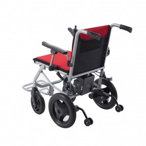 Easy To Carry Aluminum Alloy Electric Motor Powered Wheelchair