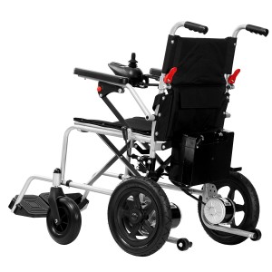Four-Wheel cheapest Automatic Lightweight Folding steel Power Wheelchair