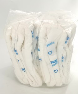 Adout diaper in stock transparent bag packing B grade