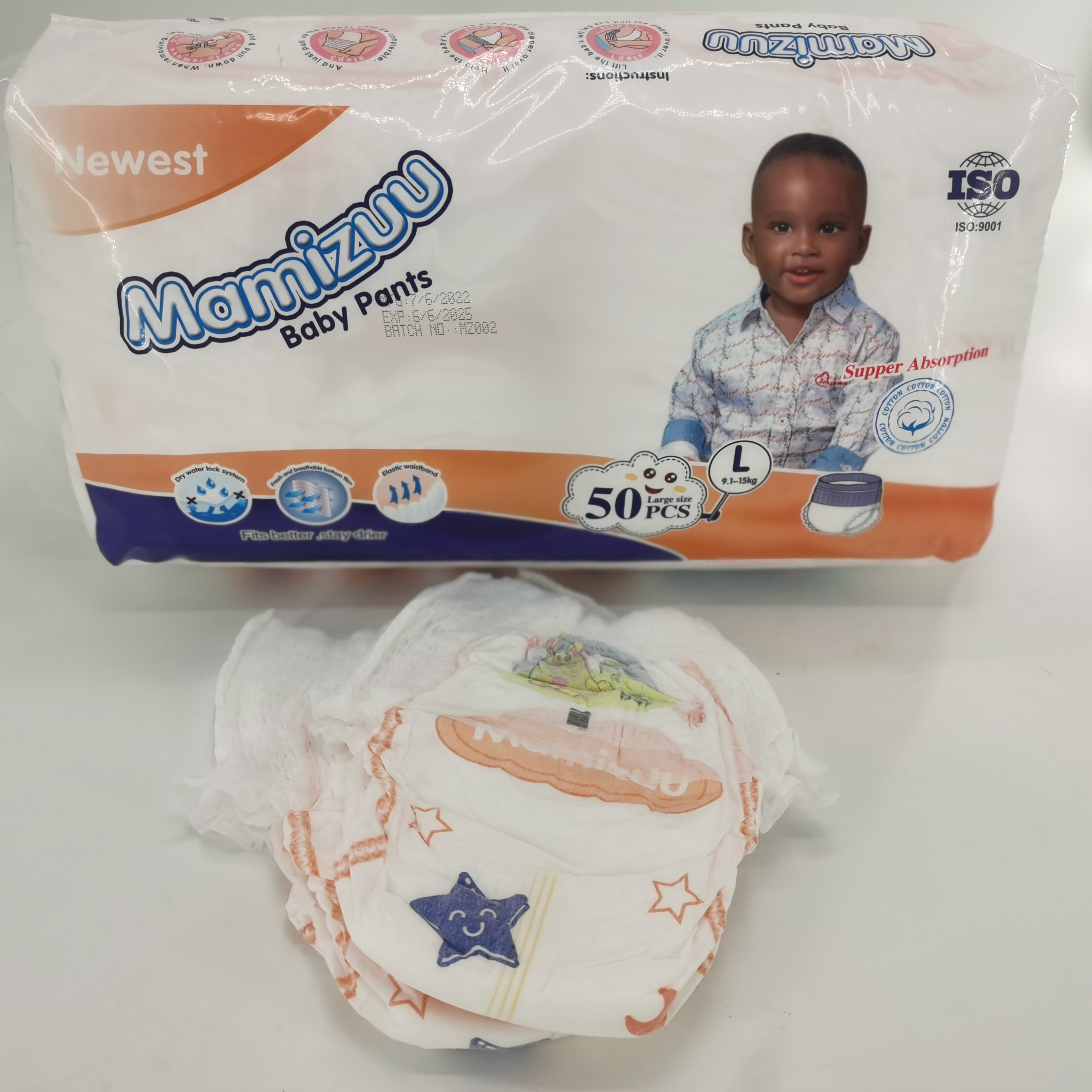 Disposable baby diaper pants custom brand baby pants