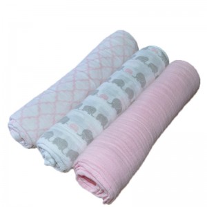 100% cotton muslin baby swaddle blanket