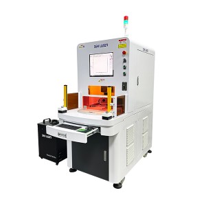 Fiber laser marking and engraving machine-enclosed duplex station