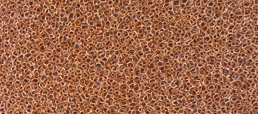 What is the structure of copper foam?